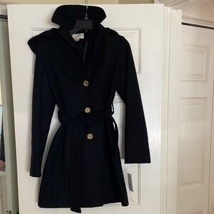 Michael Kors Black Trench Coat wool Brend size 4